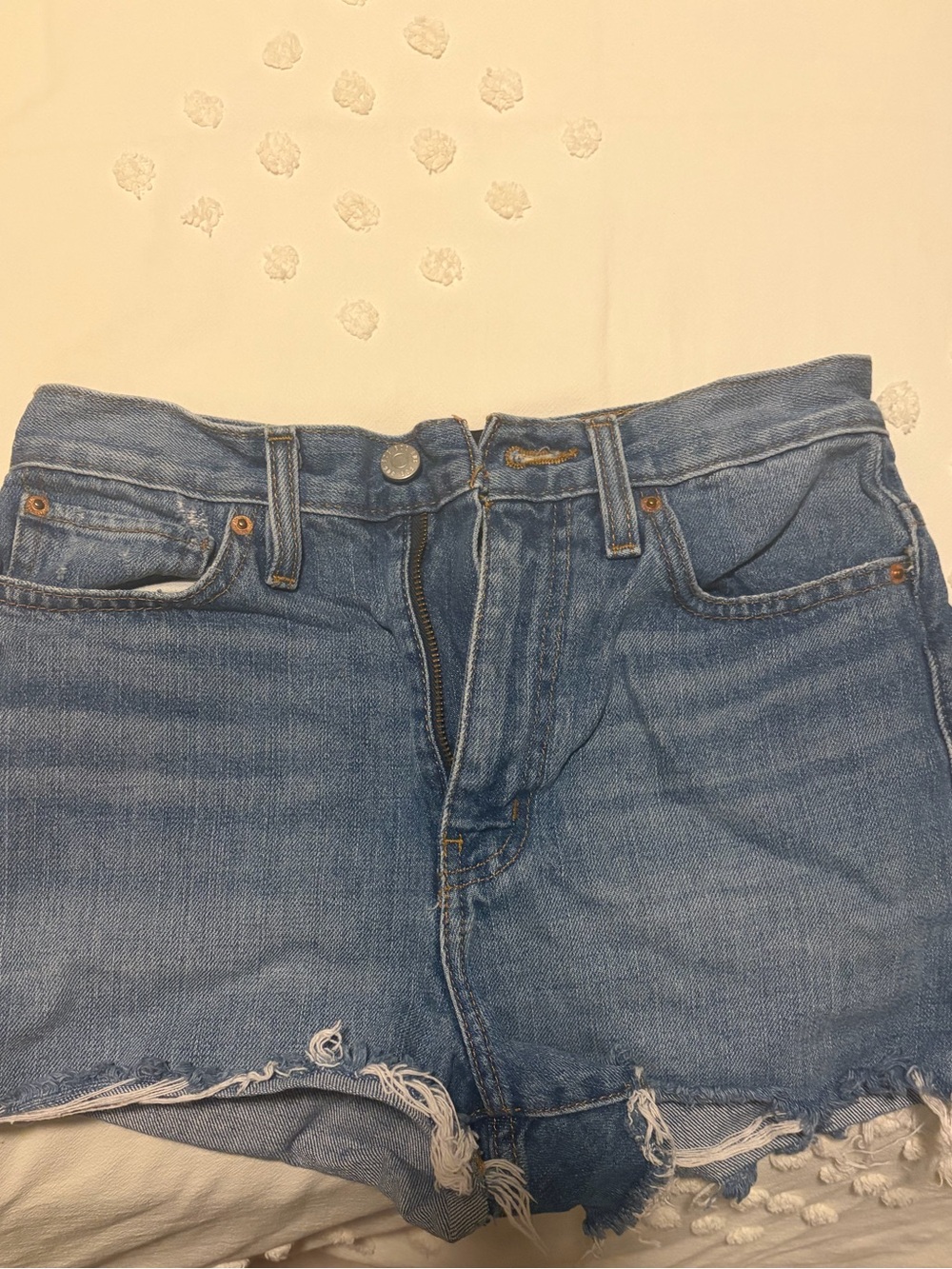 BDG Light Blue Girlfriend High-Rise Denim Shorts